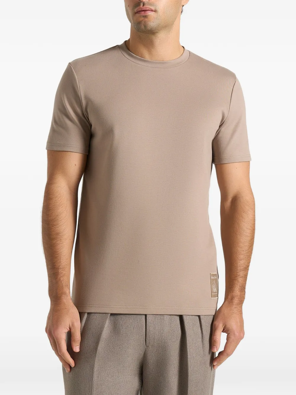 Manière De Voir TS002 regular-fit katoenen T-shirt Beige