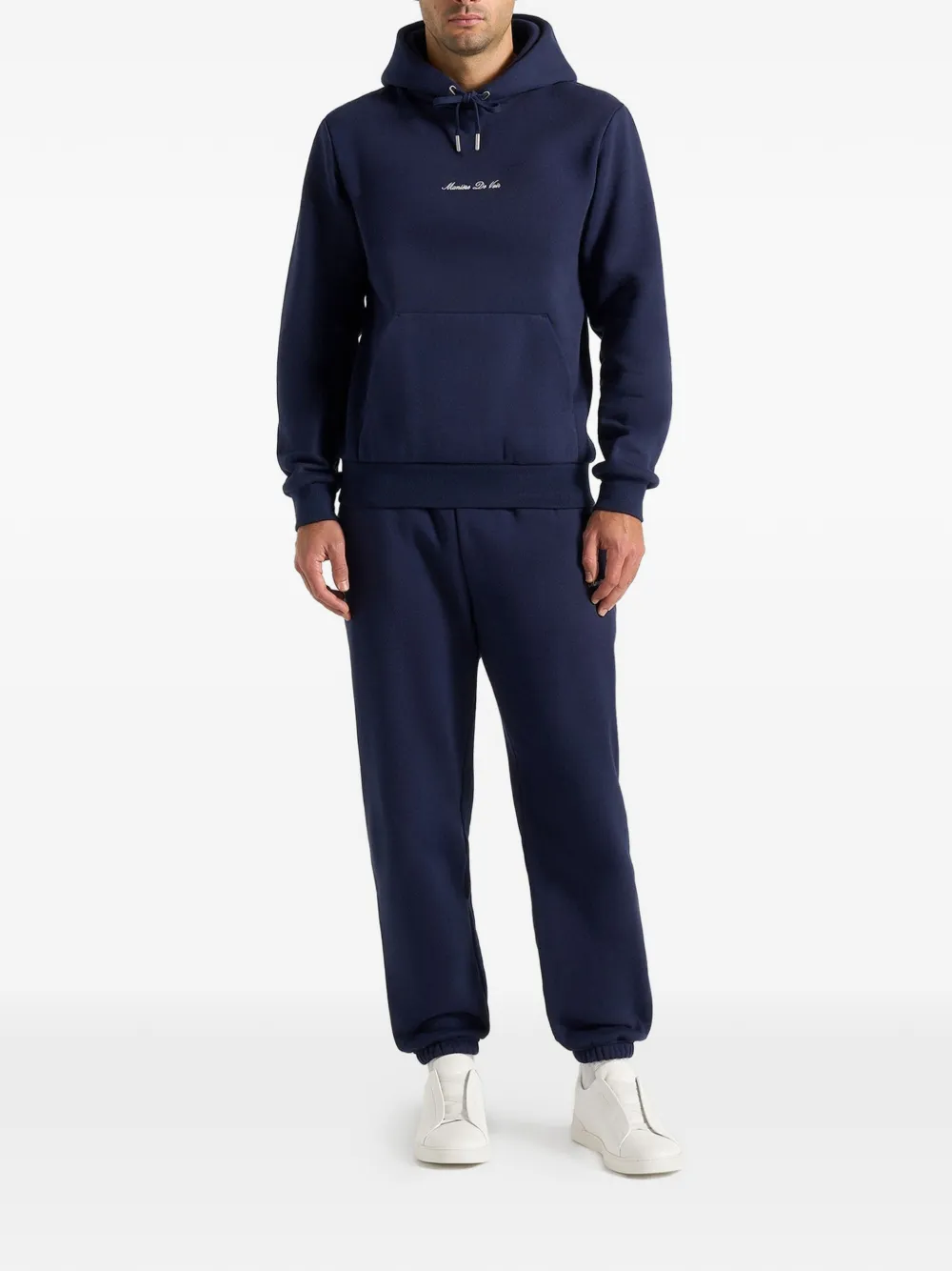 Manière De Voir JS004 Signature regular-fit hoodie Blauw