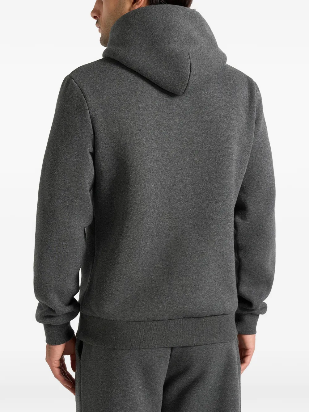 Gustave Logo-Embroidery Regular-Fit Charcoal Grey Hoodie