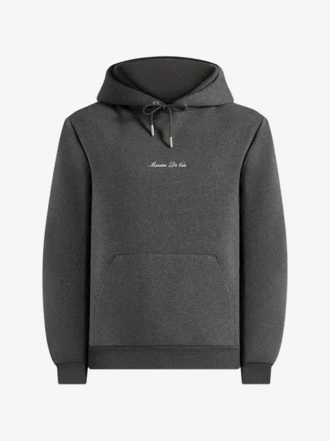 Manière De Voir JS004 in charcoal grey signature regular-fit hoodie
