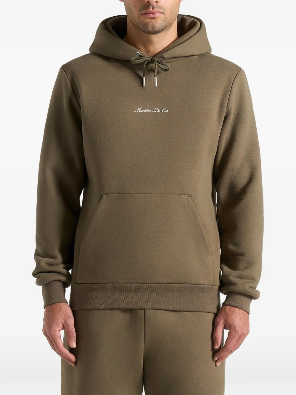 Manière De Voir Gustave kangaroo-pocket hoodie - Verde