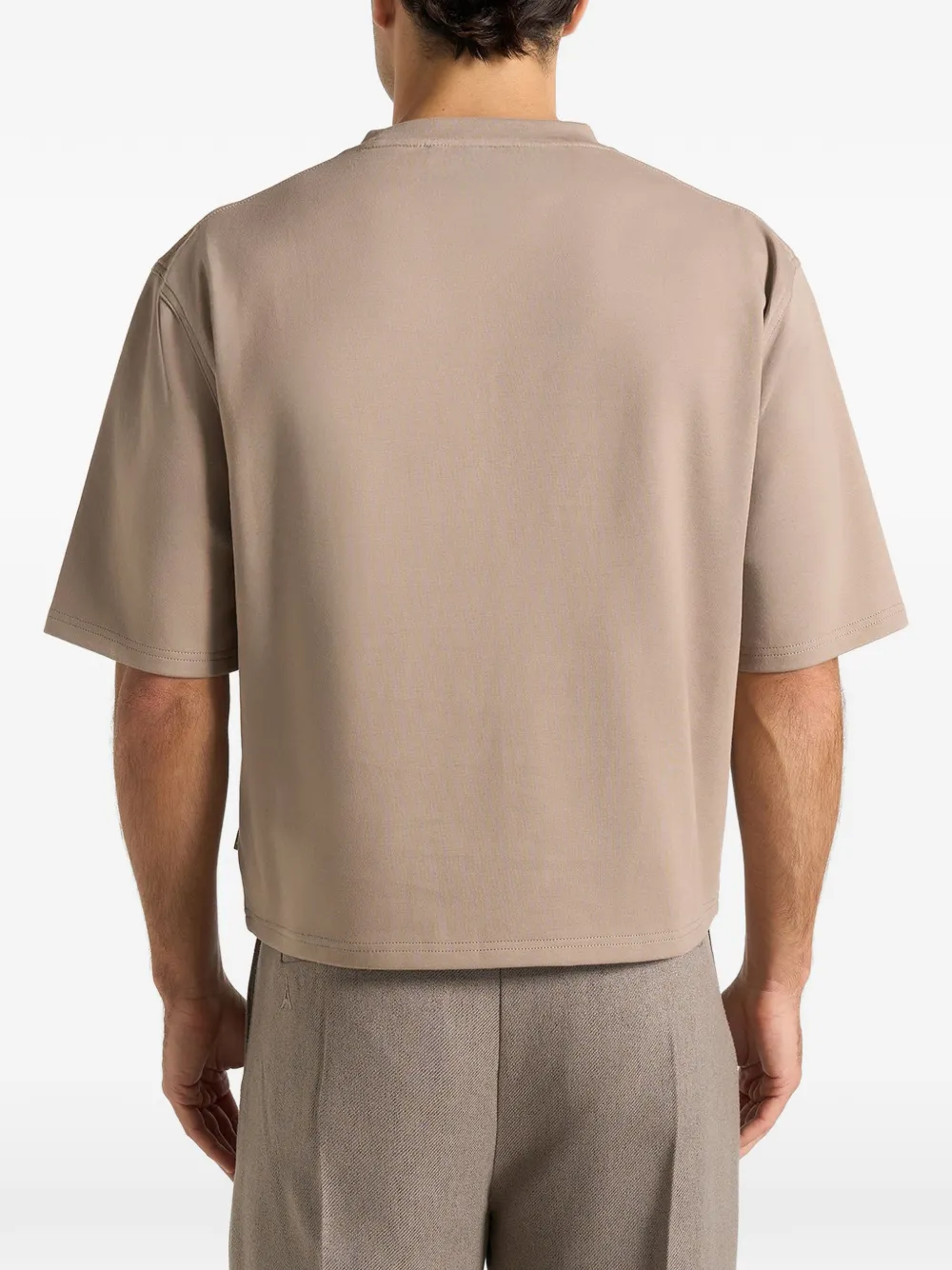 Manière De Voir Leon boxy cropped T-shirt Beige