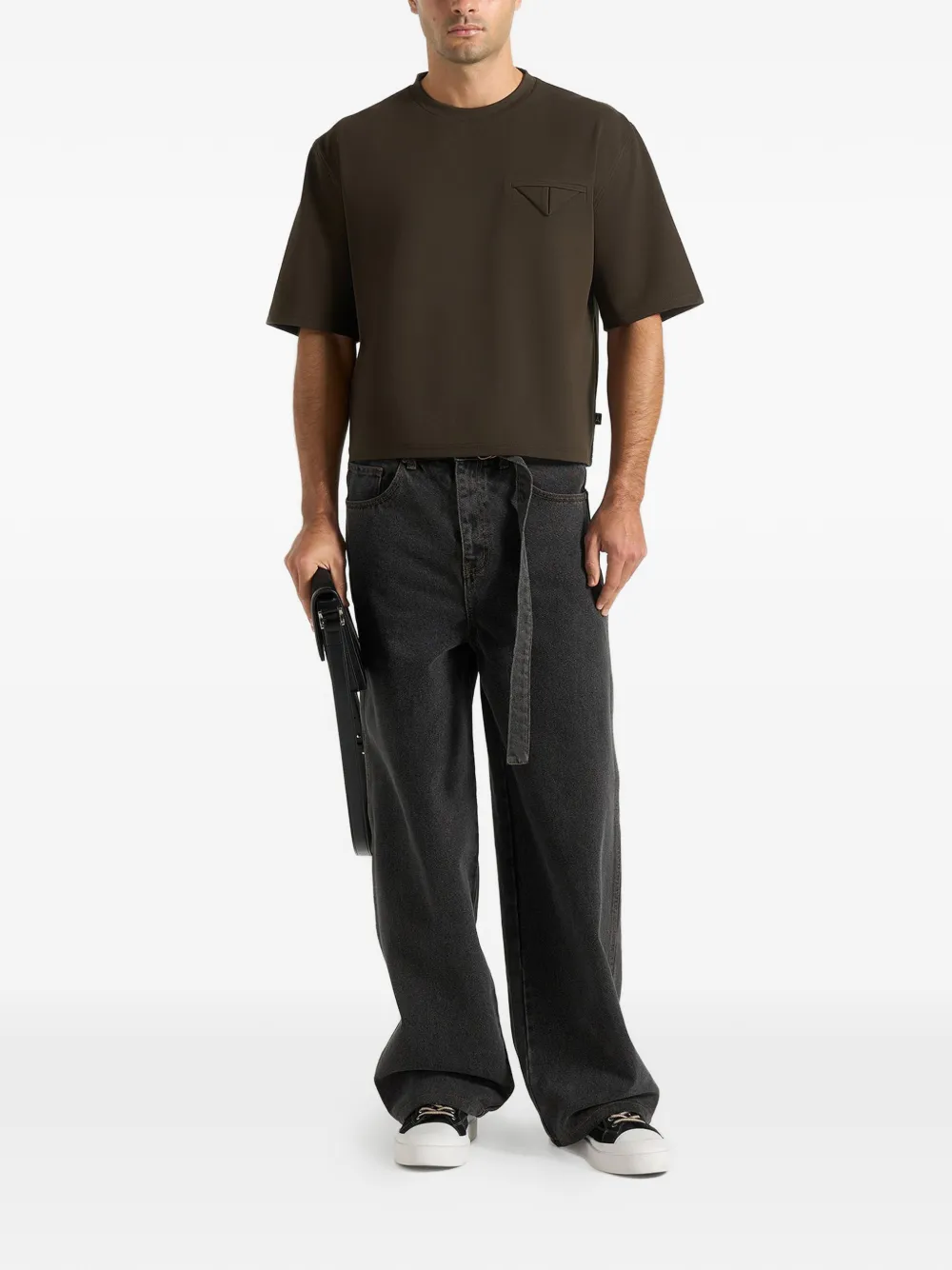 Manière De Voir Léon T-shirt met driehoekige zak - Groen