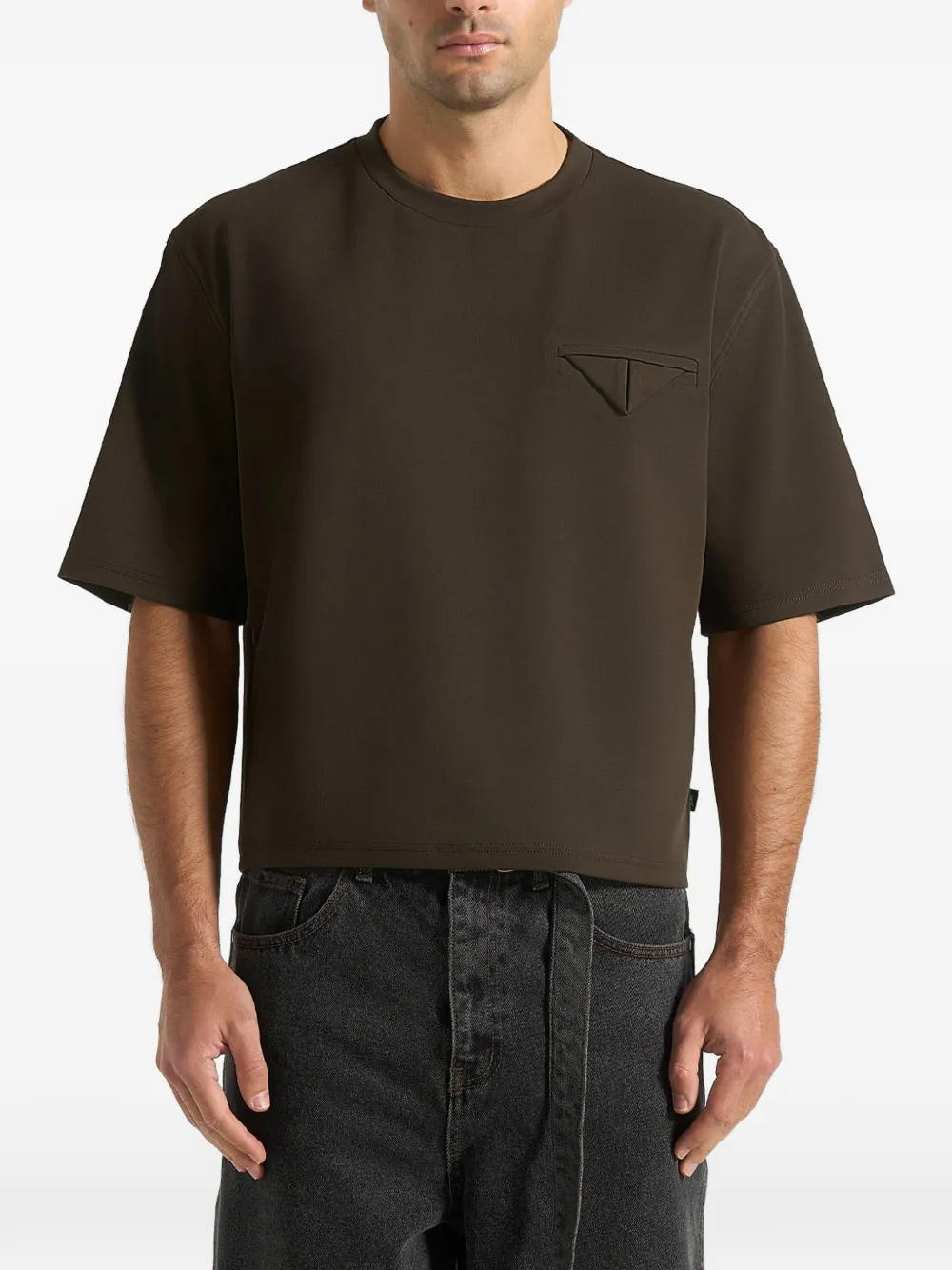 Manière De Voir Leon boxy cropped T-shirt Groen