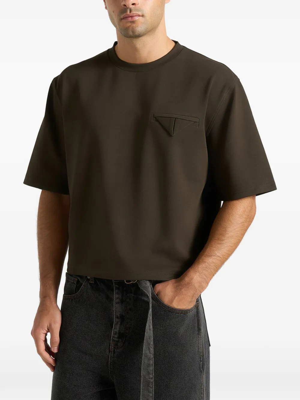 Manière De Voir Leon boxy cropped T-shirt Groen