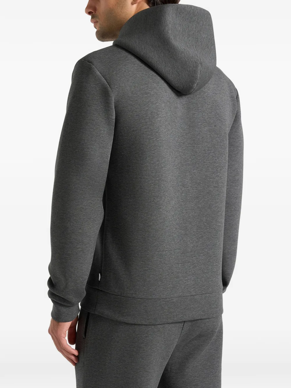 Manière De Voir JS007 neopreen regular-fit hoodie Grijs