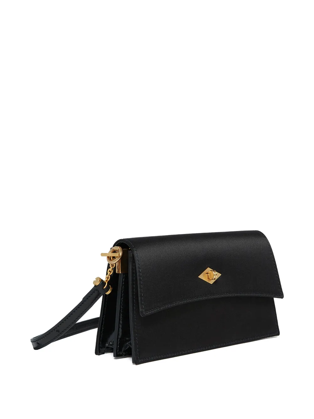 Metier Mini Roma Satin Clutch Bag In Black