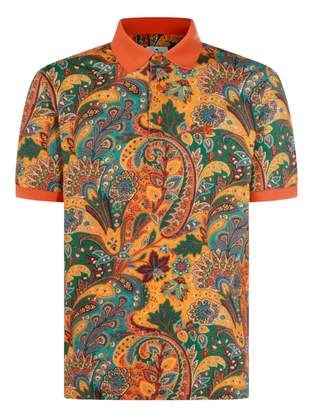 ETRO paisley-print polo shirt - Arancione