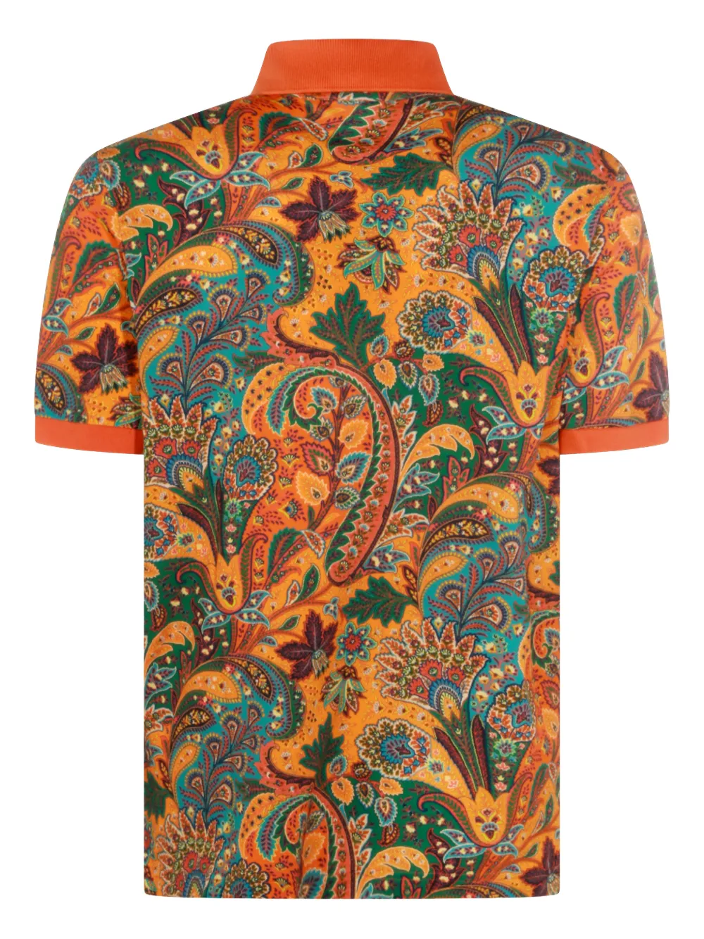 ETRO Poloshirt met paisley-print - Oranje