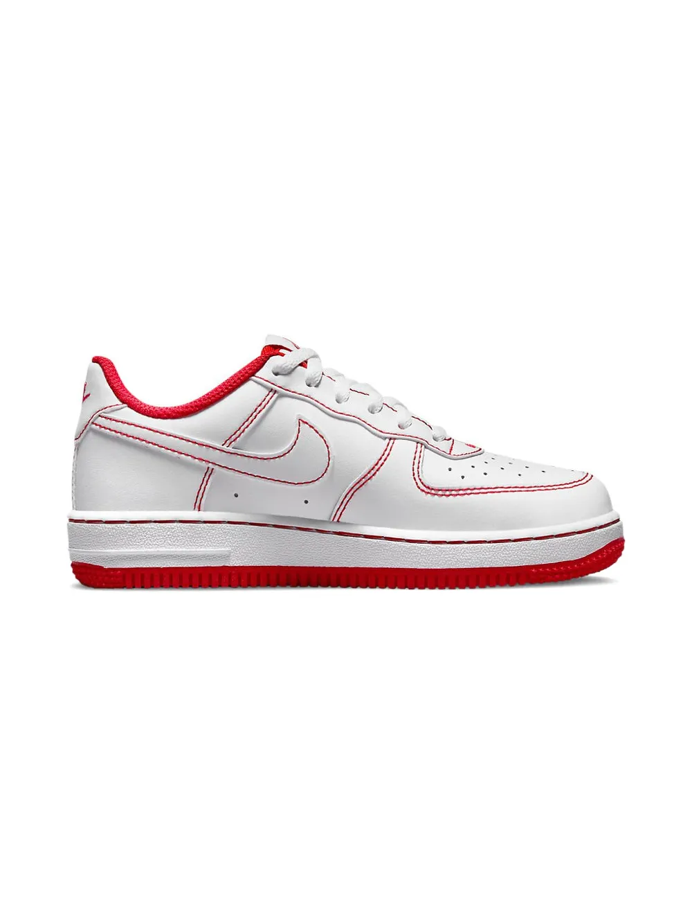 Nike Kids Air Force 1 contrast stitch sneakers - Wit