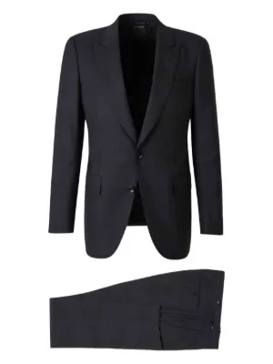 Dolce & Gabbana ピークドラペル シングルスーツ | ブラック | FARFETCH JP