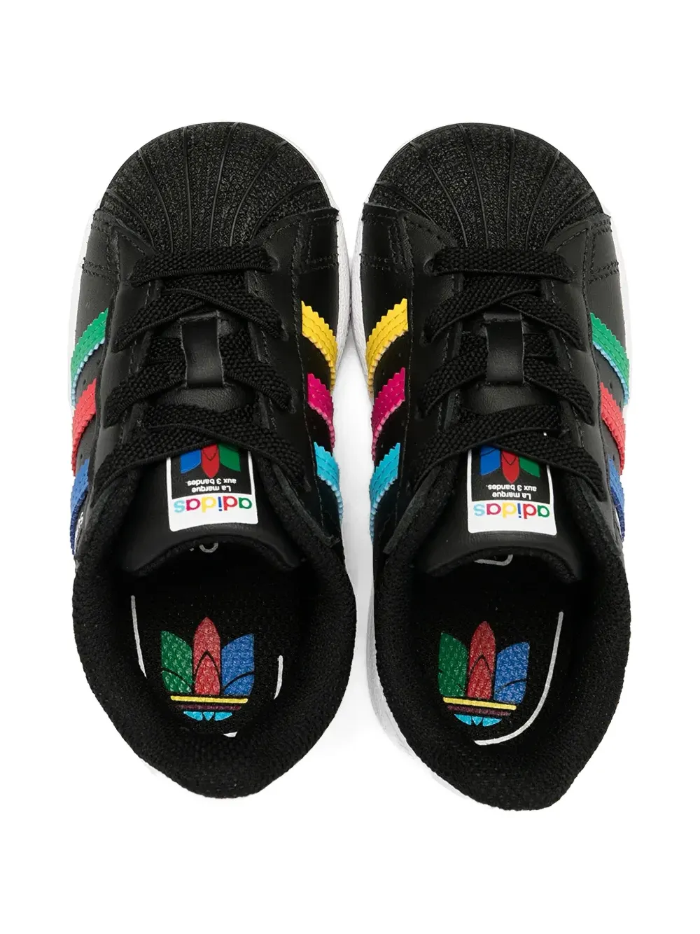 Adidas Kids Superstar stripes sneakers - Zwart