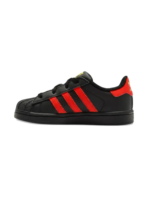 Adidas Kids Superstar scarlet-stripes Sneakers | Black | FARFETCH Adidas Kids Superstar scarlet-stripes Sneakers | Black | FARFETCH