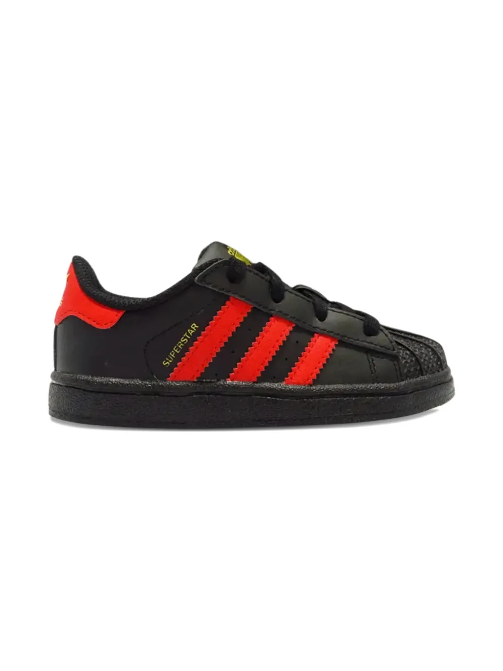 adidas Kids Superstar scarlet-stripes sneakers - Nero