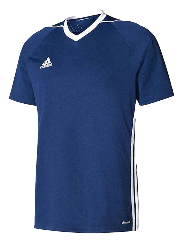 Adidas ストライプ VネックTシャツ | ブルー | FARFETCH JP