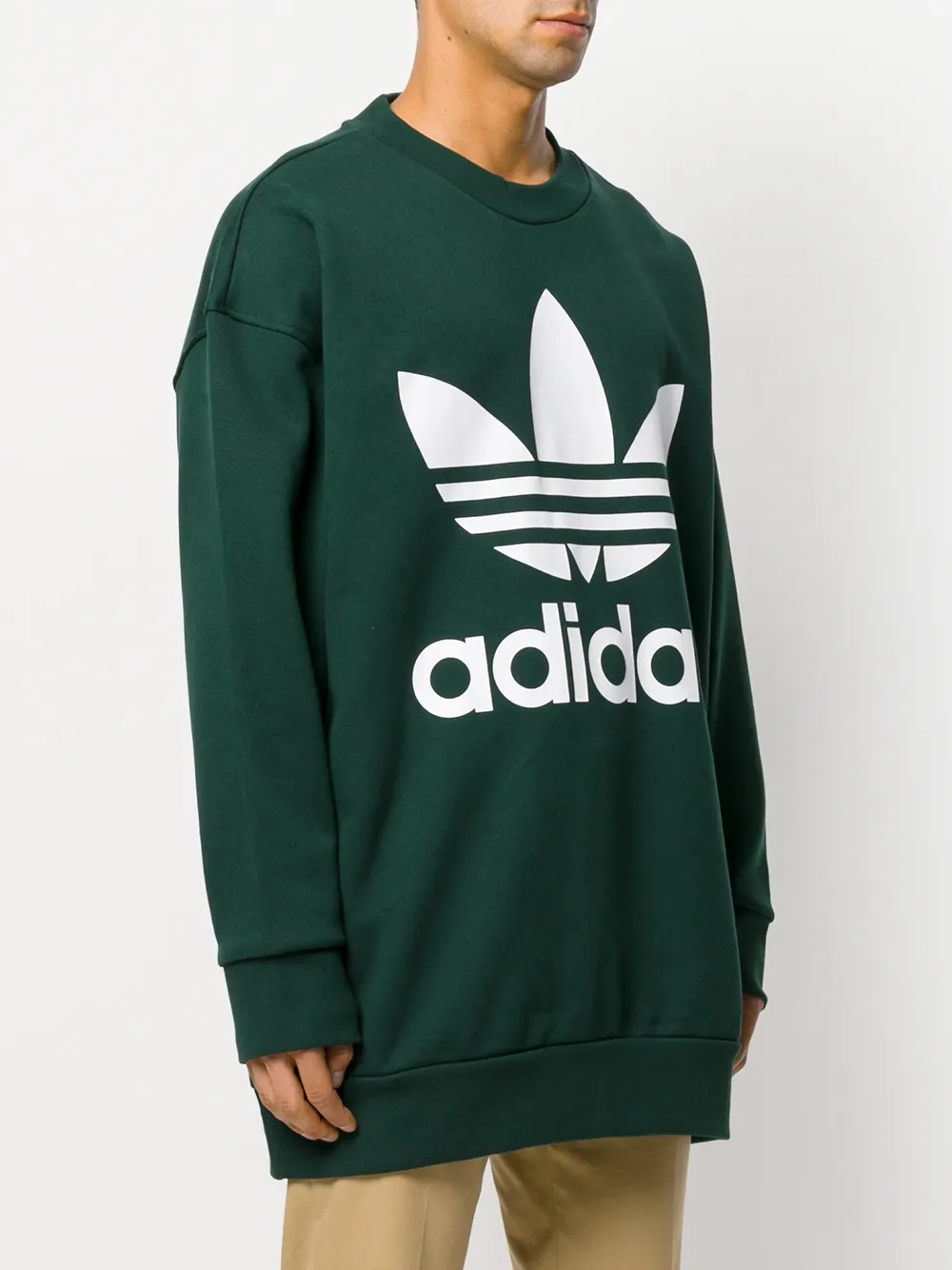 adidas Sweater met ronde hals Groen