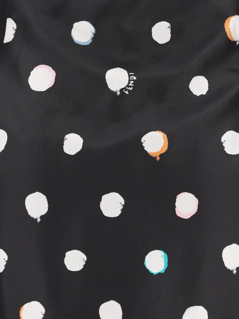  Fendi Falena Dots Printed Mini Skirt - Black 