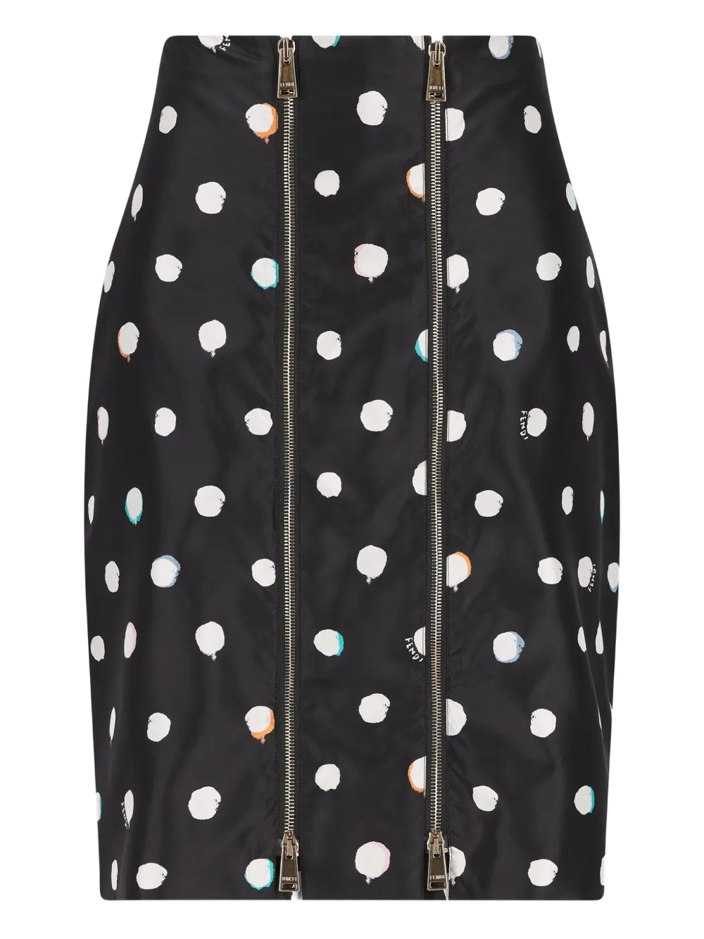 FENDI Minigonna Falena Dots con stampa - Nero