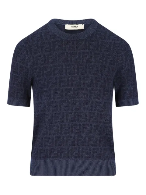 FENDI 提花罗纹T恤