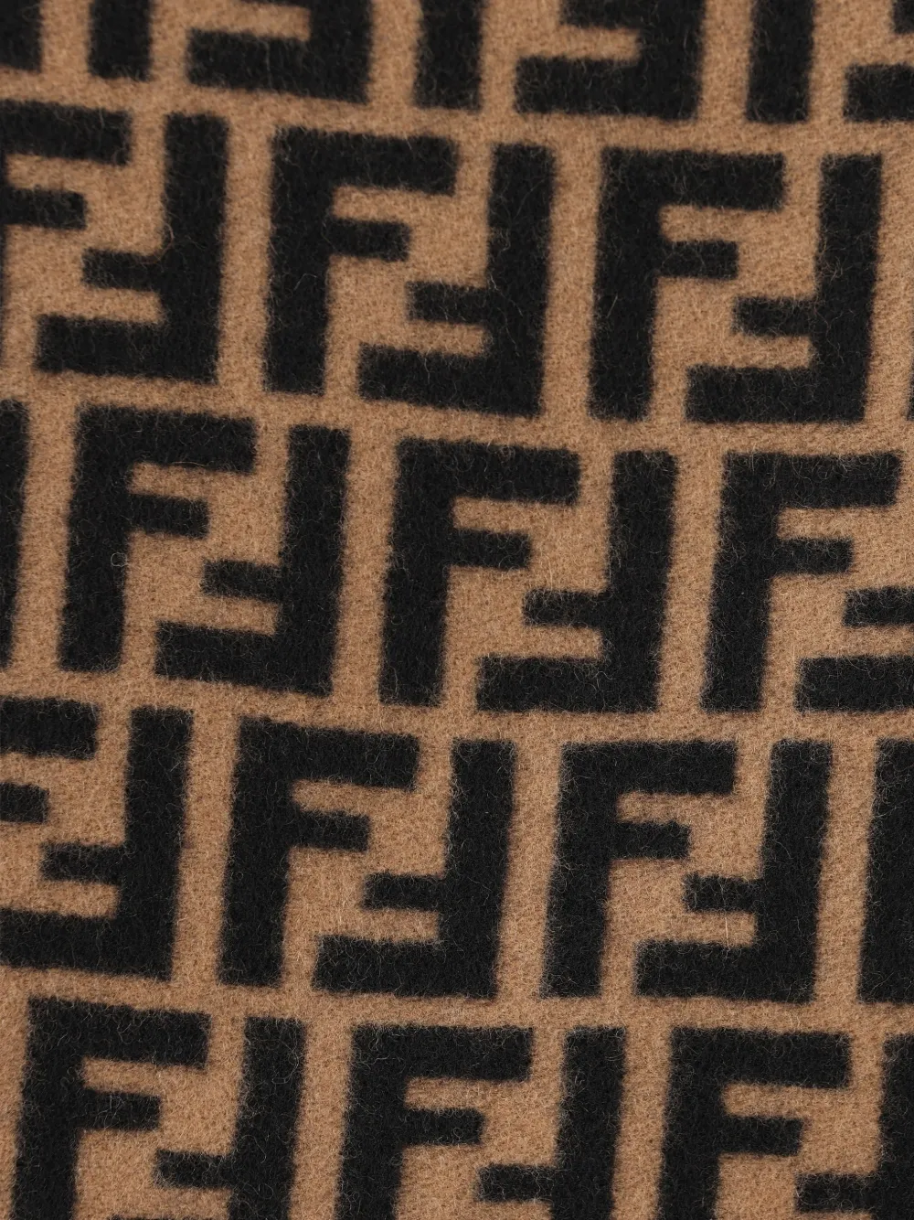 FENDI Poncho met FF patroon Bruin