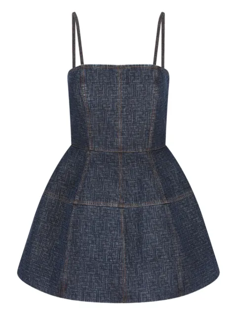 FENDI vestido estilo bustier capitonado