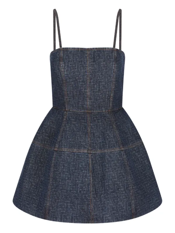 mini fendi dress Dress , Blue, Size 40- Fendi