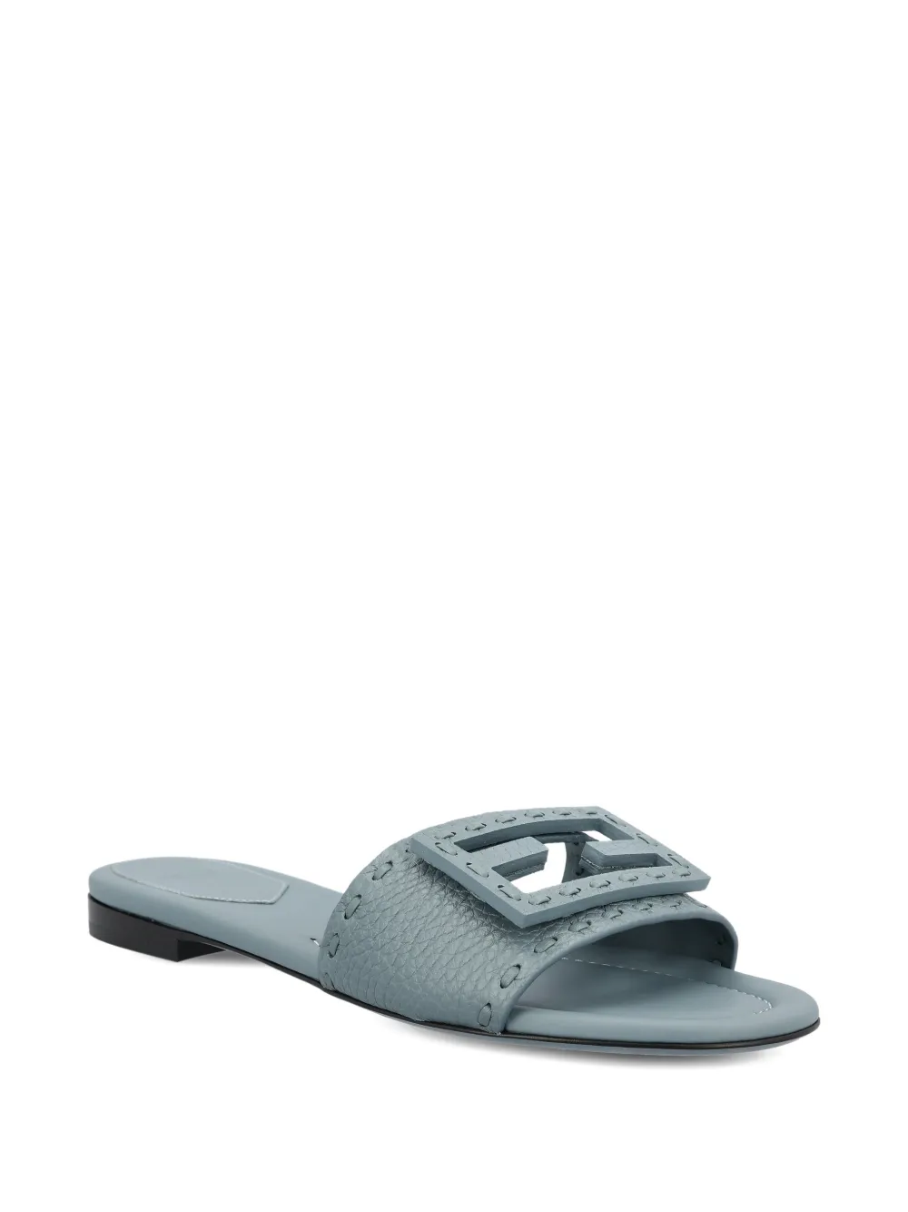 FENDI Baguette logo-detail sandals Blauw