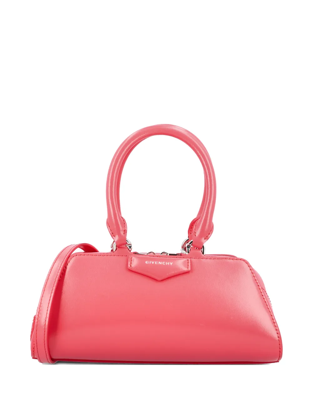 Givenchy Mini Antigona East-west Calf Leather Satchel In Pink