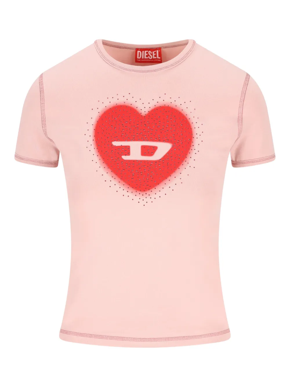 Diesel logo-print short-sleeve T-shirt - Rosa