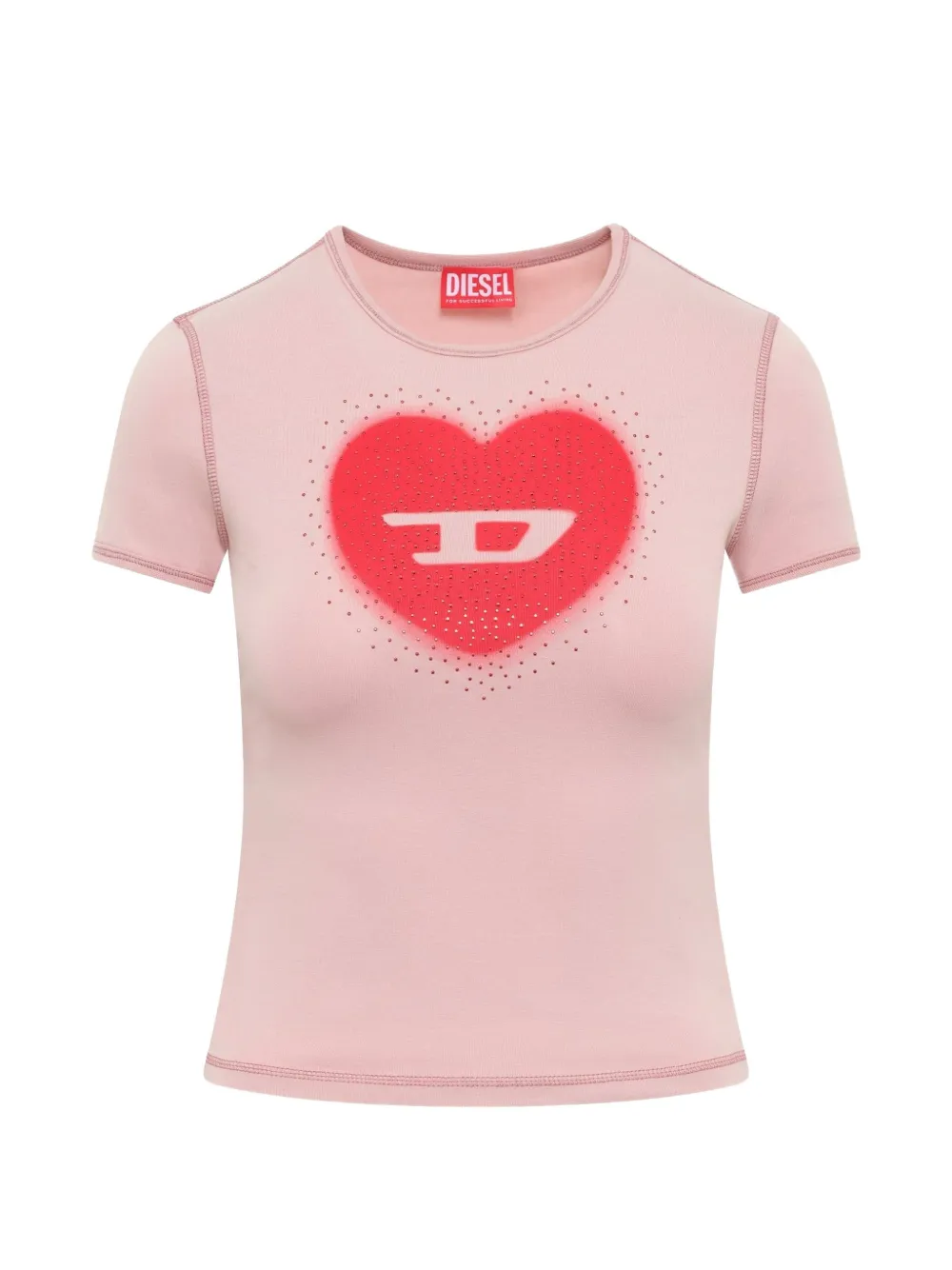Diesel T-Uncuties-Long-S5 T-shirt met korte mouwen Roze