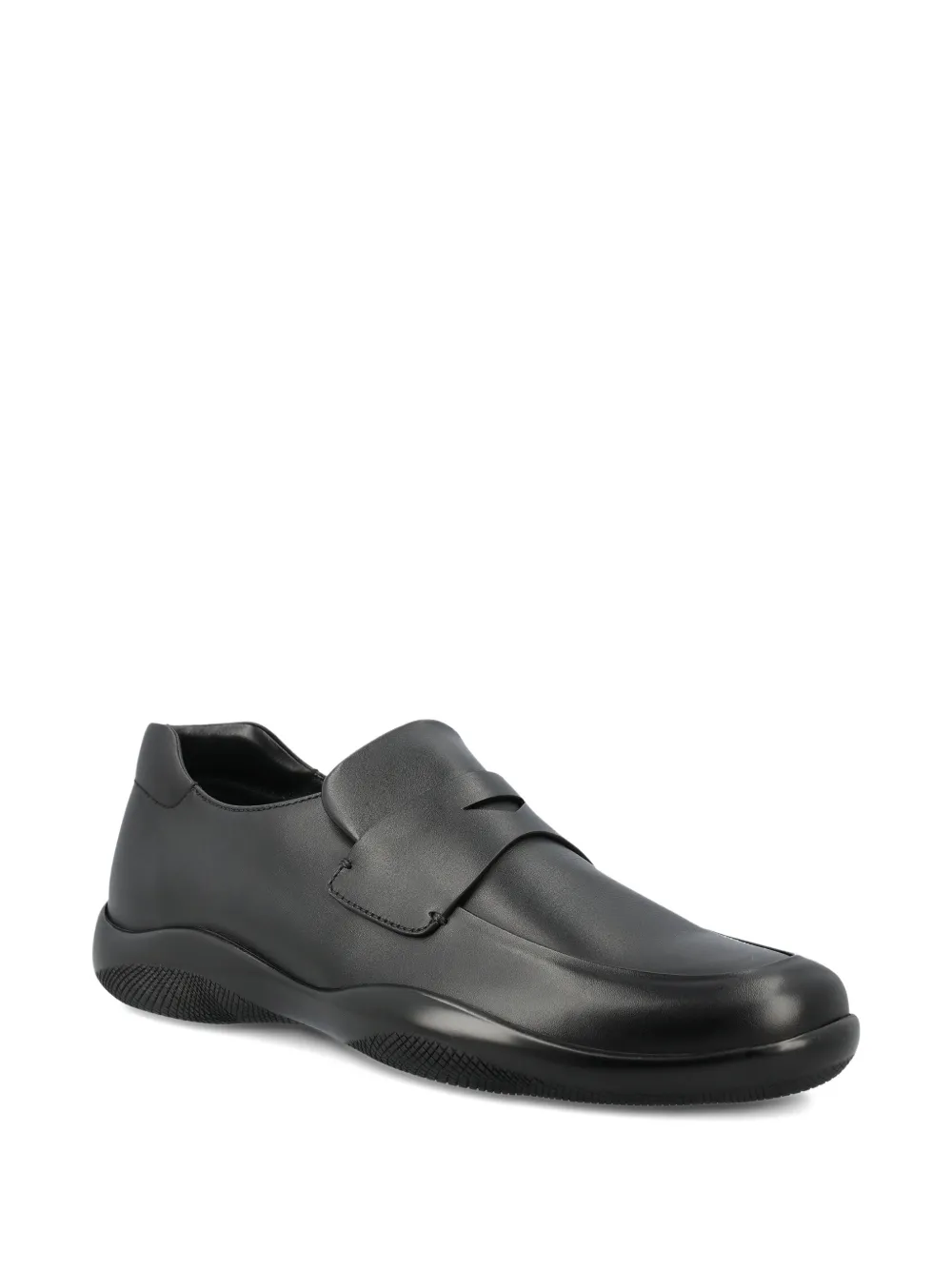 Prada Leren loafers - Zwart