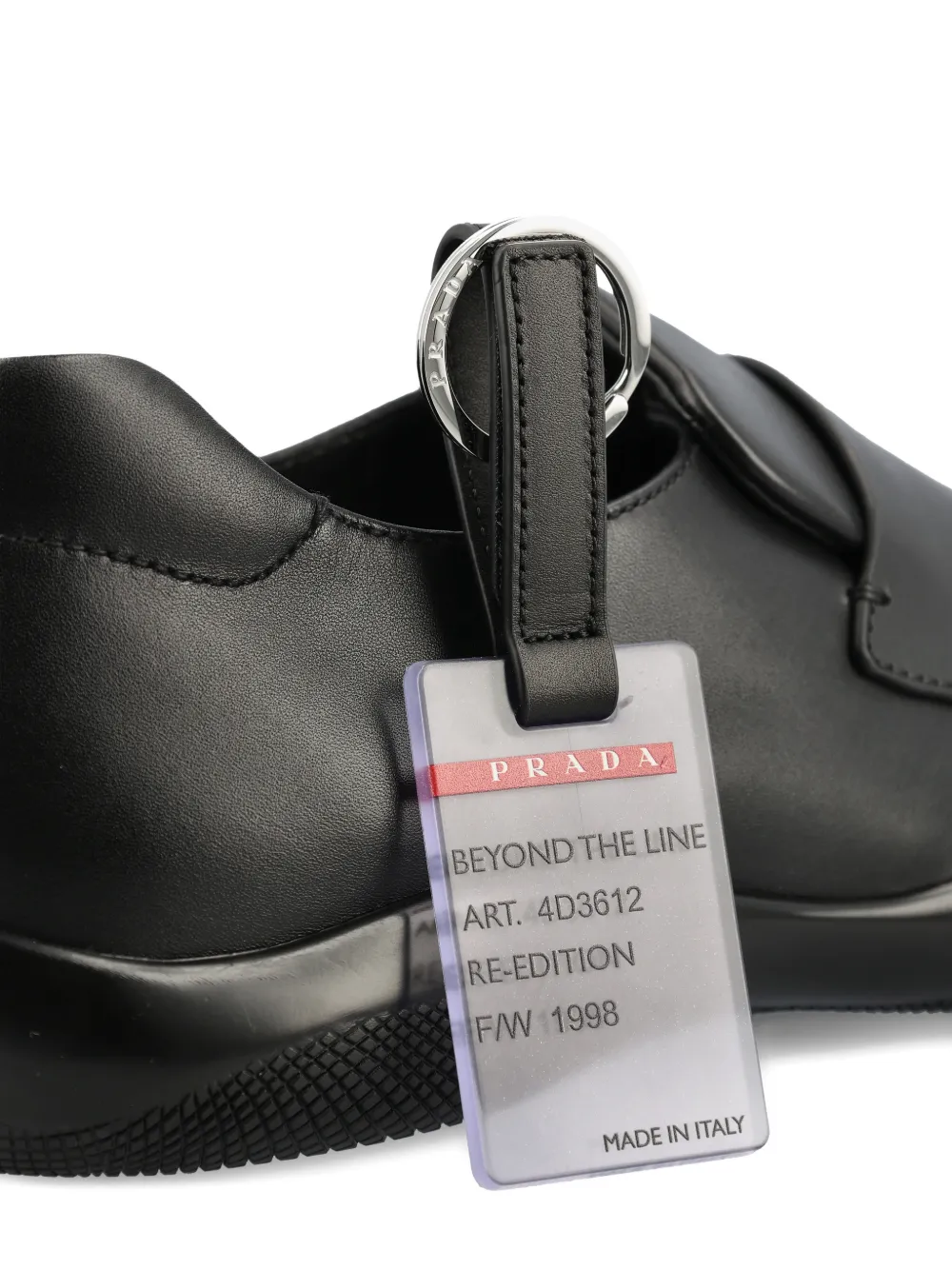 Prada Leren loafers Zwart