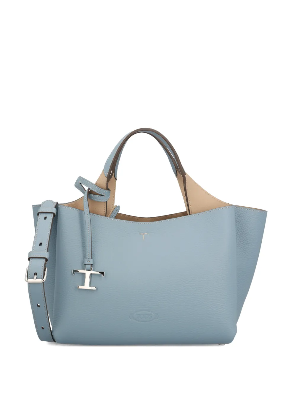 Tod's 't' Charm Leather Backpack In Blue