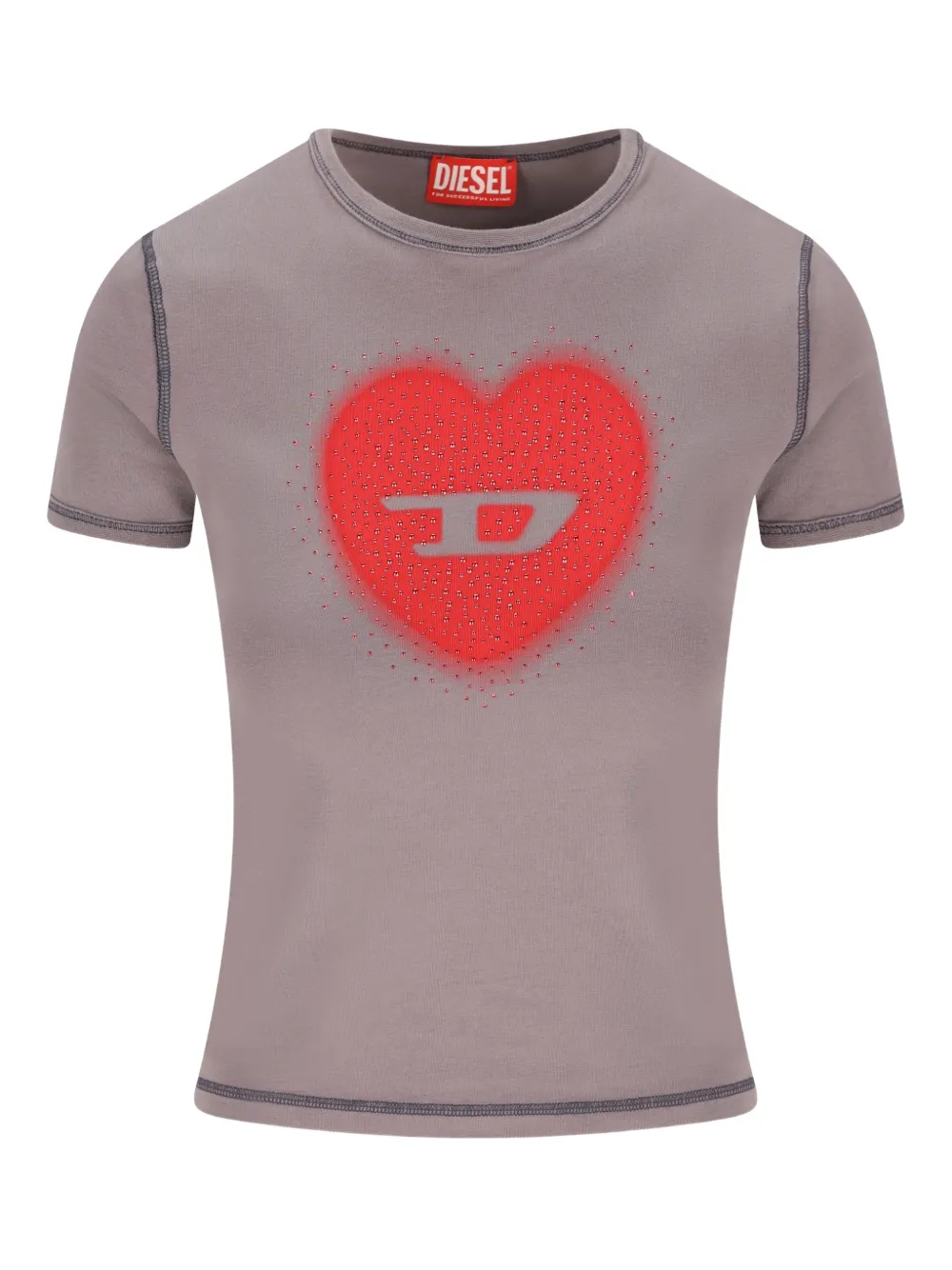 Diesel logo-print short-sleeve T-shirt - Grigio