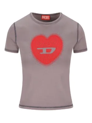 Diesel T-Ele ハートプリント Tシャツ | ブラック | FARFETCH JP