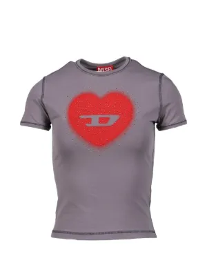 Diesel T-Ele ハートプリント Tシャツ | ブラック | FARFETCH JP