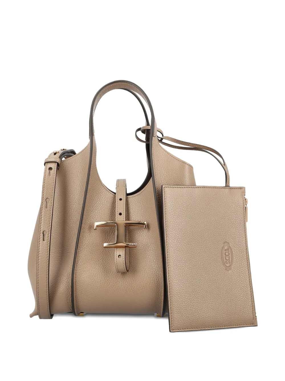 Tod's Mini T-buckle Tote Bag In Neutral