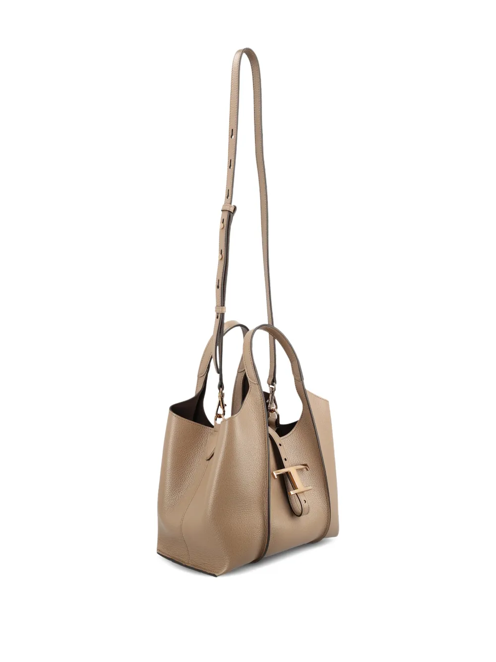 Tod's Mini T-buckle Tote Bag In Neutral