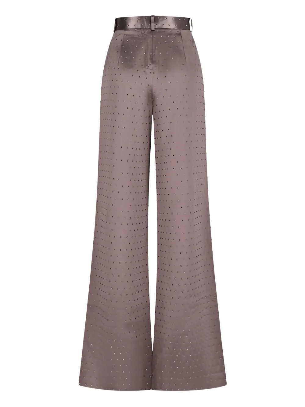 THE ANDAMANE Nathalie crystal wide trousers - Beige