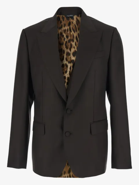 Dolce & Gabbana single-breasted Sicilia light jacket in light wool