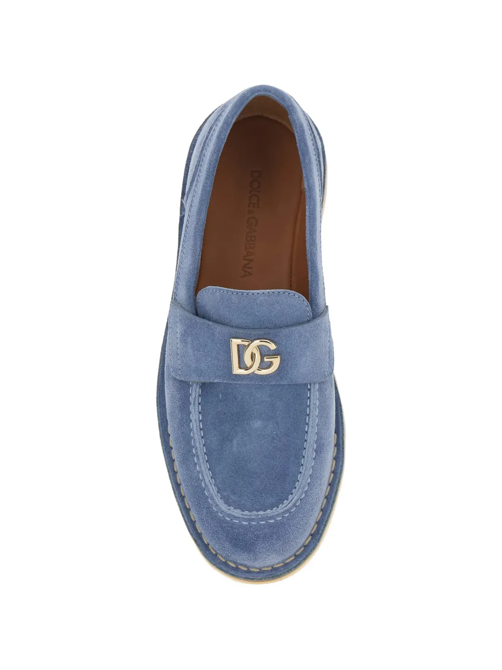 Dolce & Gabbana Loafers met logoplakkaat Blauw