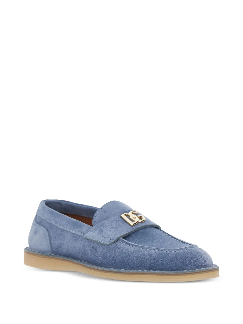Dolce & Gabbana logo-plaque loafers - Blu