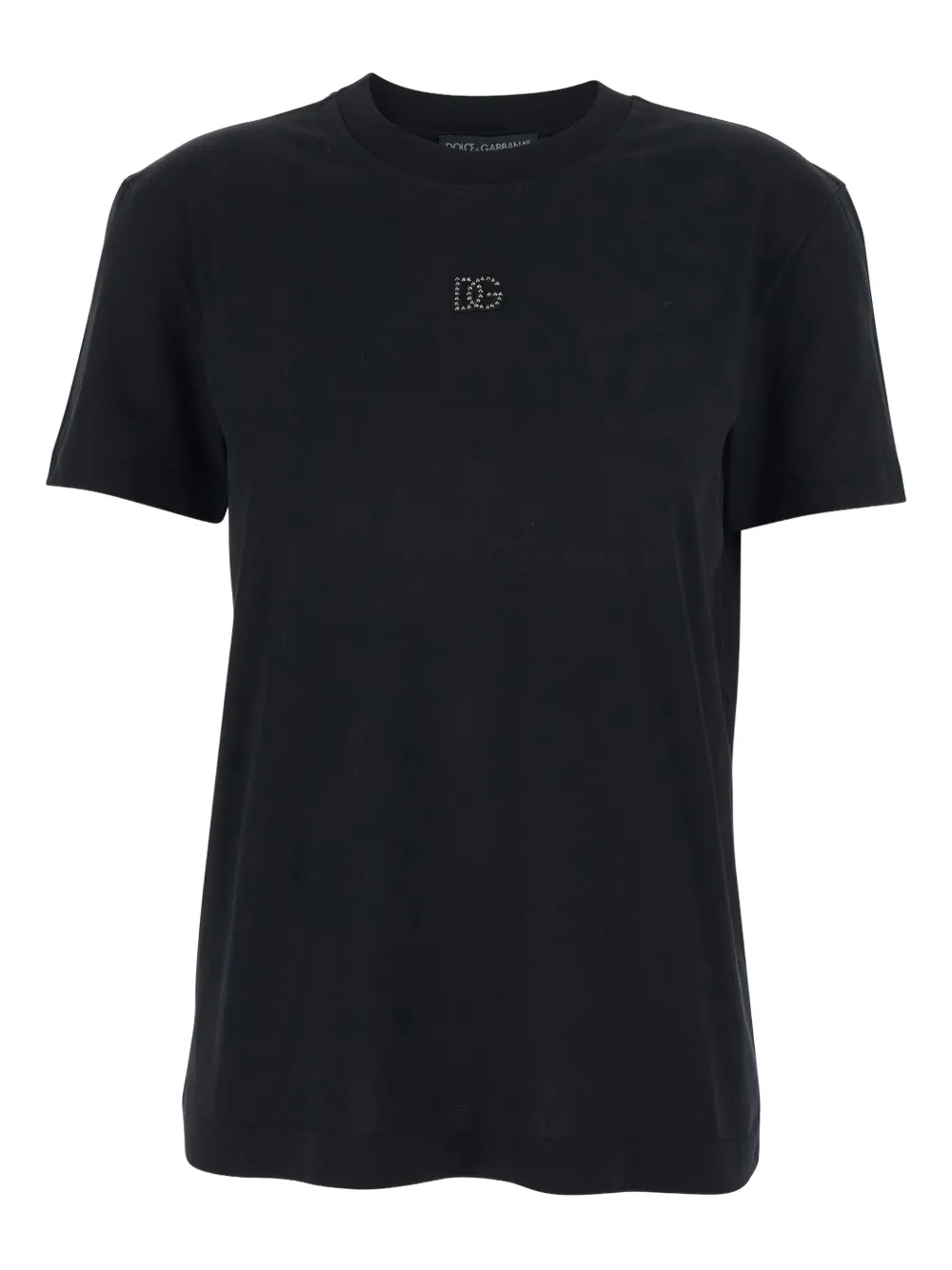 Dolce & Gabbana logo-embroidery crew-neck T-shirt - Nero