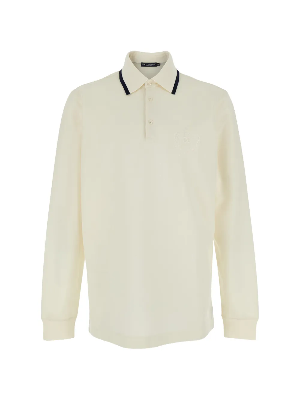 Dolce & Gabbana long-sleeved polo shirt - Bianco