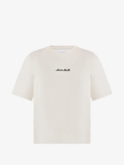 Manière De Voir TS001 in cream signature relaxed fit cotton T-Shirt