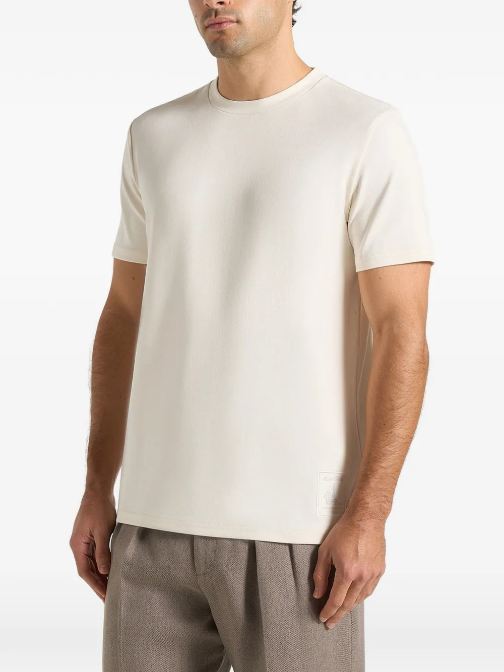 Manière De Voir TS002 regular-fit katoenen T-shirt Beige