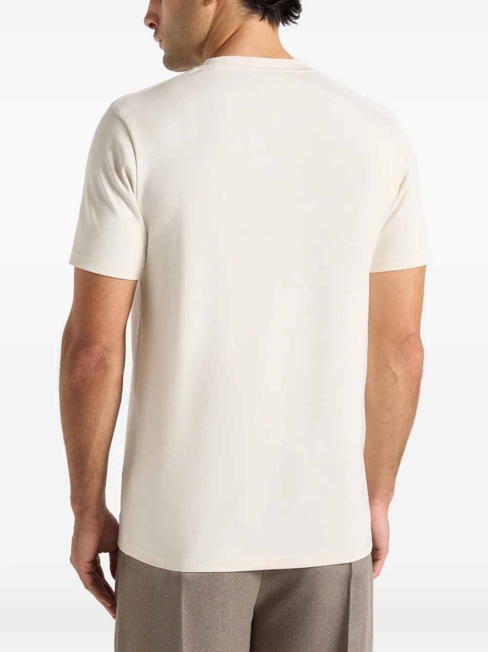 Manière De Voir TS002 regular-fit katoenen T-shirt Beige