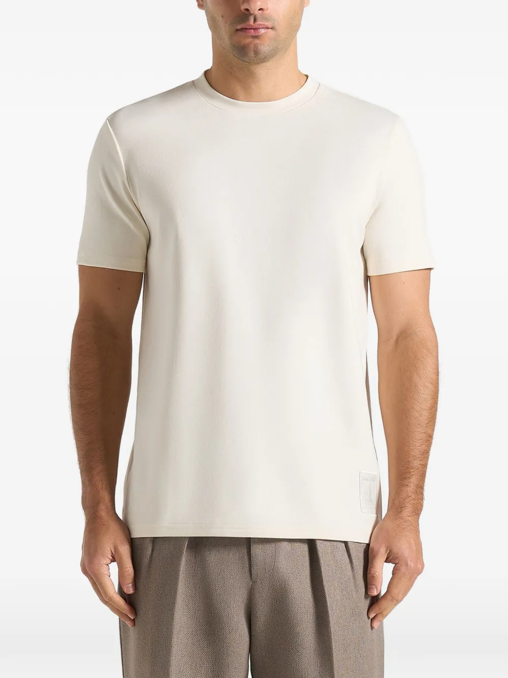 Manière De Voir TS002 regular-fit katoenen T-shirt Beige