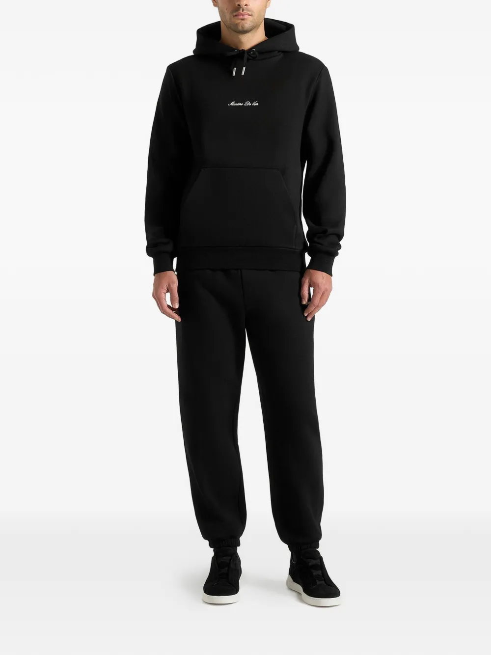 Manière De Voir JS004 signature regular-fit hoodie Zwart