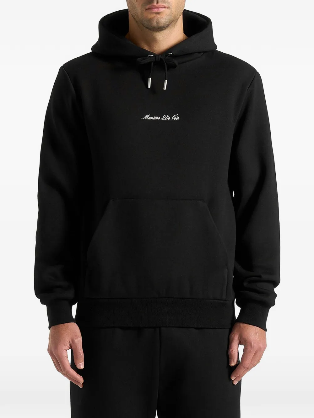 Manière De Voir JS004 signature regular-fit hoodie Zwart